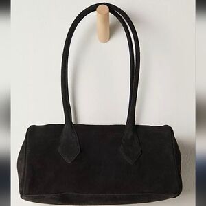 Free People Sierra Suede Shoulder Bag In Black